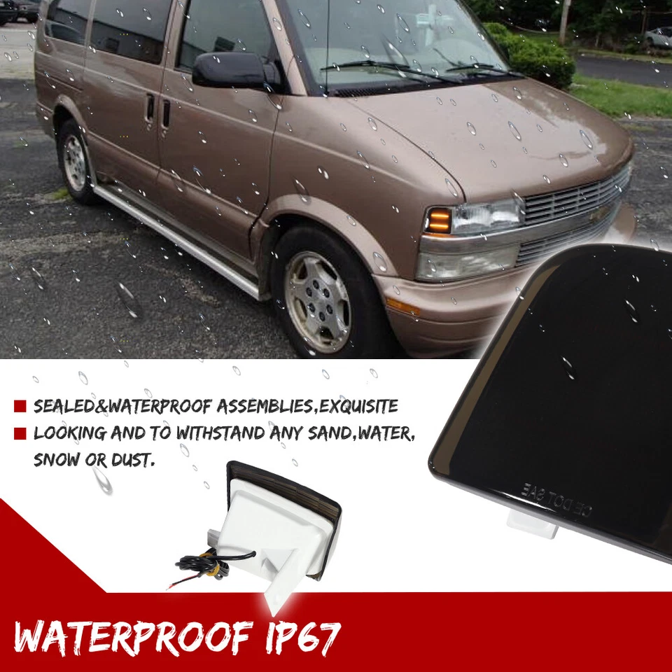 2 luces de esquina laterales LED ámbar ahumado para Chevrolet Astro GMC Safari 1995-2005 Foto 4 de 4