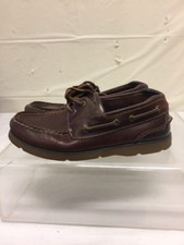 Sperry Top Sider Kids Brown Leather Shoes Sz 1.5 M