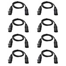 3.28Ft 1 Meter 3 Pin XLR DMX Cable Male to Female Stage Lighting Disco DJ Stage