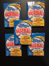 Five Unopened 1989 Topps Baseball Card Wax Packs