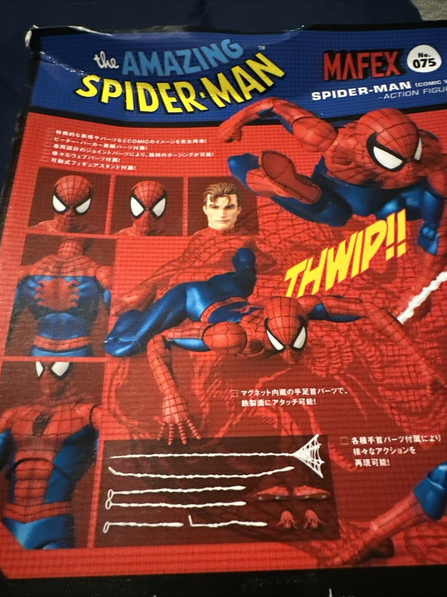 アメコミ MAFEX No.075 SPIDER-MAN COMIC Ver. B In Stock New MAFEX No.075 The Amazing Spider-Man Comic Ver. Action