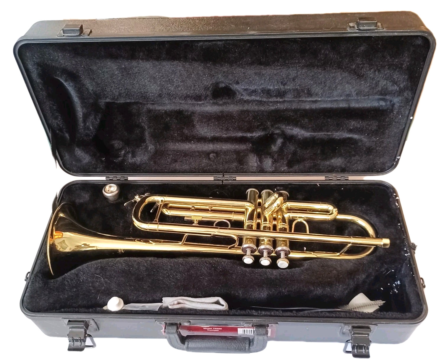 Bach Aristocrat TR-600 Trumpet w Hard Case Mouth Piece xtra Oil  & Brushes