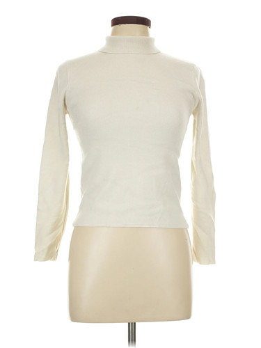 Cider Women Ivory Turtleneck Sweater L