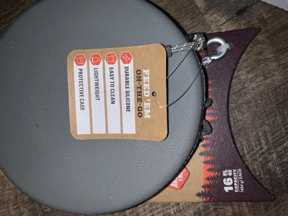 Arcadia Trail CUENCOS DOBLES PLEGABLES 16 oz con mosquetón CAMPAMENTO CAMINATA NUEVO Foto 2 de 4