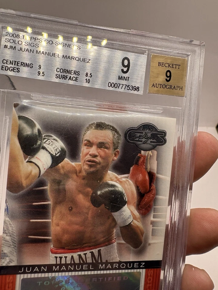 2008 Topps Co-Signers Juan Manuel Marquez Mint Auto Card Boxing SS-JM Pop 4 Wow - Image 4 of 4