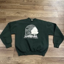 Vtg 90s Fruit of the Loom New York State Puff Sweatshirt XL