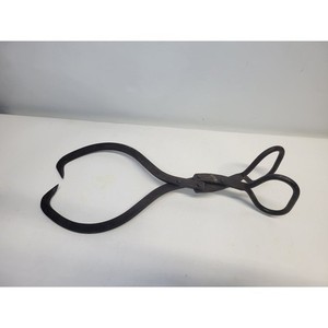 Vintage Cast Iron Ice Tongs Refrigerator Kitchen Tool Heavy Duty