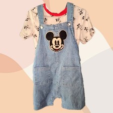 Vintage Mickey Mouse Overalls Set