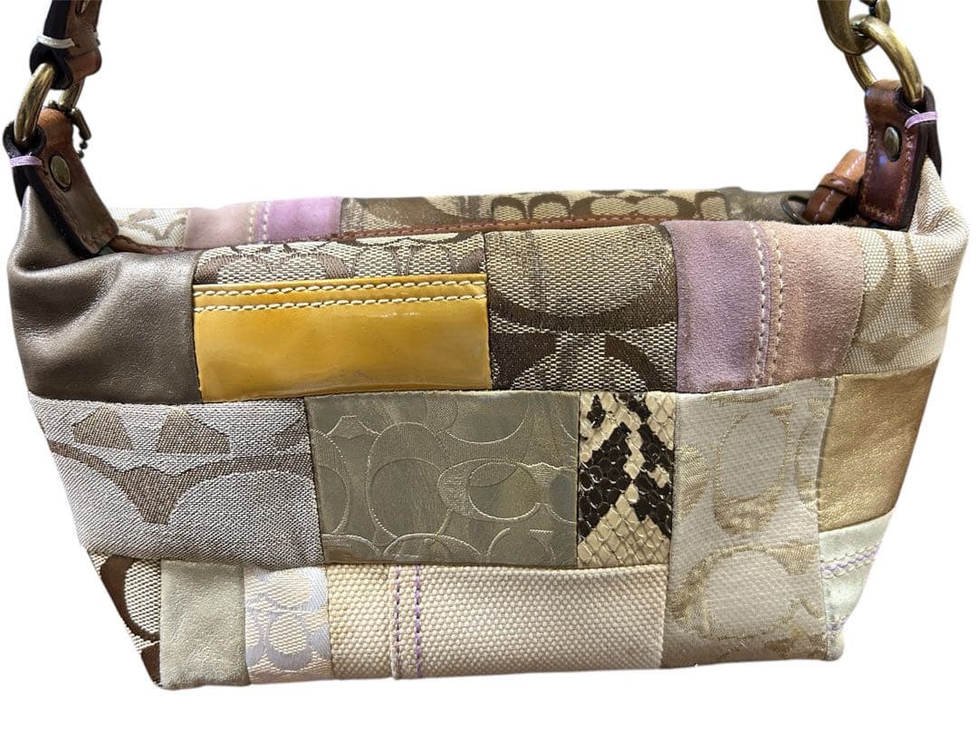 COACH Patchwork Design Mini Handbag Accessory Pou… - image 4