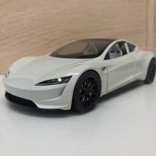 Tesla Roadster Minicar White 1/24 Electric Car 40009b