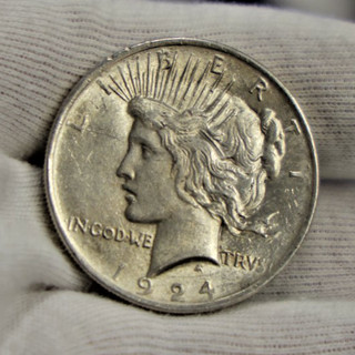 1924 US Peace Silver Dollar $1 CU Unc Details (Cleaned)