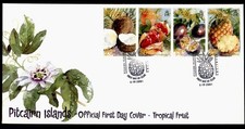 DR WHO 2001 PITCAIRN ISLANDS FDC TROPICAL FRUIT COMBO $3 R55858