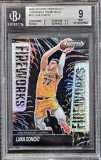 2024-25 Prizm Black Fireworks Mojo Luka Doncic /25 BGS 9 Lakers SSP