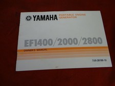 Yamaha EF 1400 2000 2800 Generator, Owner's Manual 7Y0-28199-10