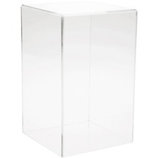 Plymor Clear Acrylic Display Case with No Base, 5" x 5" x 8"