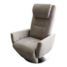 Koinor Sessel Sean M Kalma Leder A-India Asphalt Fuß Drehteller Edelstahl 