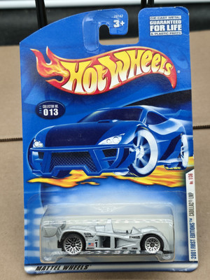 Hot Wheels 2001 #013 Silver First Edition Cadillac LMP Pirelli Made In Malaysia