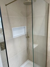 3 Claybrook Large Touchstone Fossil Bathroom Tiles 60x120x0.8cm