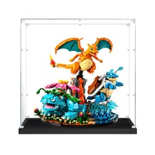 Acrylic Display Case for LEGO Pokemon Venusaur, Charizard and Blastoise 72153