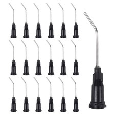 66Pcs 1Inch 19Ga 45° Angled Dispensing Needles, Black