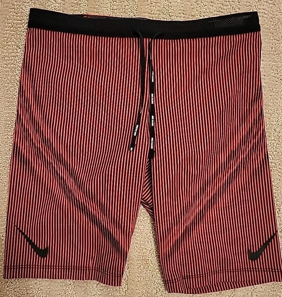Nike Aeroswift Half Tight Running Shorts Red Black FN3369 015 Men's MEDIUM