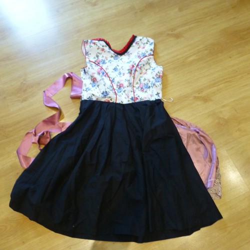 LIFOS Dirndl Trachten Alpen Kleid Blumen Ärmellos Germany Oktoberfestkleid - Bild 10 von 15