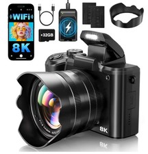 8K Digital Cameras for Photography Autofocus 88MP WiFi Professional 16X Digital