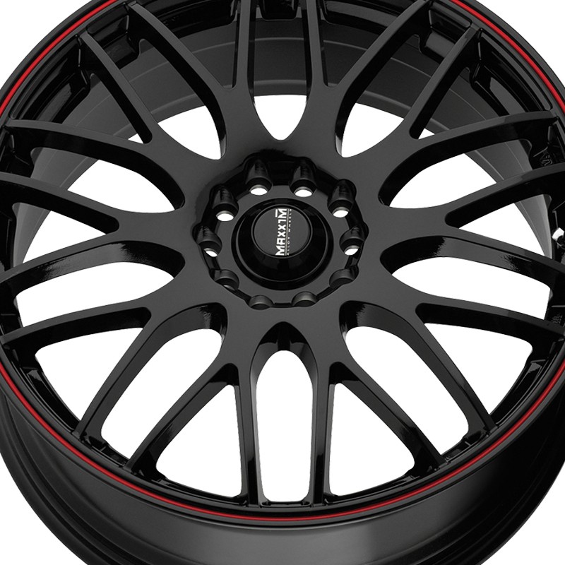 1 X Maxxim 42B Maze 17X7 5X100 / 5X4.50 73.00 Hub +40 Offset Black Wheel Rim