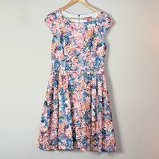 Betsy Johnson Dress Womens Size 10 Floral Las...