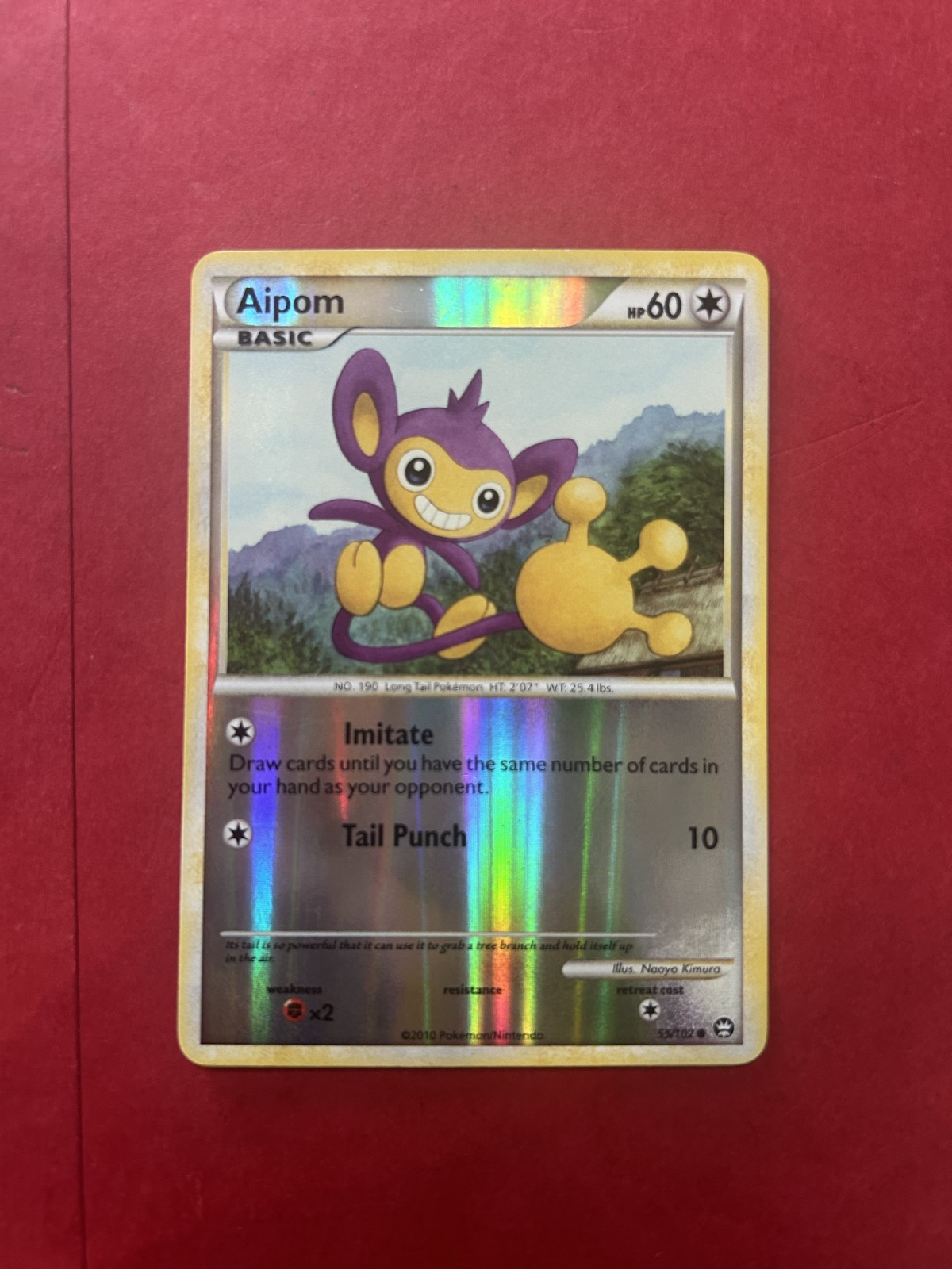 Aipom 55/102 Triumphant Reverse Holo - Pokemon Trading Card