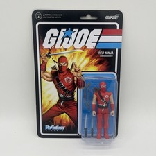 Hasbro ReAction GI Joe Super7 Red Ninja Cobra Assassin Carded Action Figure
