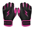 BRUCE BOLT CREATOR SERIES SHORT CUFF BASEBALL BATTING GLOVES MEDIUM BLACK PINK