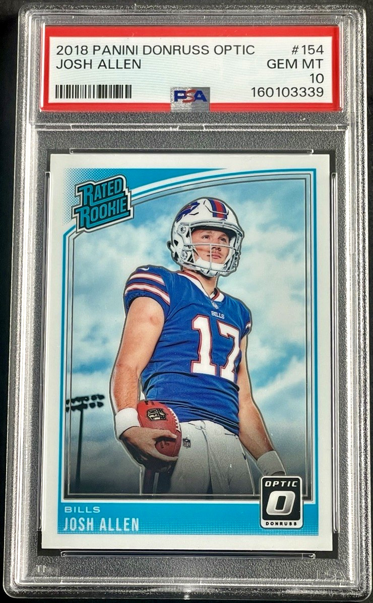 2018 Panini Donruss Optic Josh Allen Rated Rookie RC #154 Bills PSA 10 GEM MINT