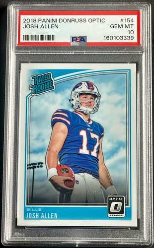 2018 Panini Donruss Optic Josh Allen Rated Rookie RC #154 Bills PSA 10 GEM MINT