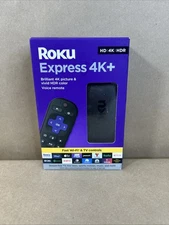 Roku Express 4K+ 3941R2 HDR Media Streamer Player Voice Remote NEW Open Box