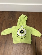 Kids 6 Month Disney Monsters University Mike Wazowski Hoodie with Patches Zip Up
