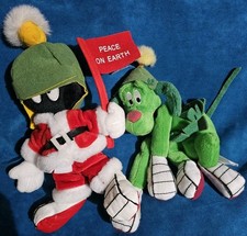 Marvin the Martian Santa Peace on Earth Christmas Holiday Bean Bag Plush Figure