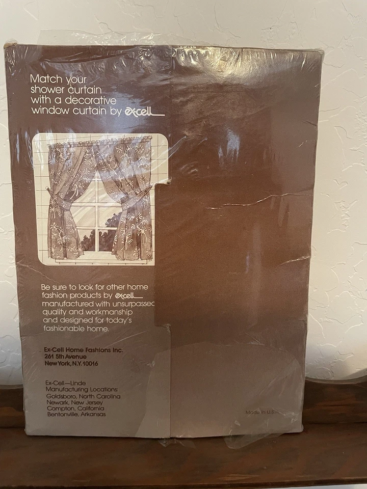 Vintage 1970s Vinyl floral Shower Curtain -Ex-Cell -  Original Unopened Package - Image 2 of 2