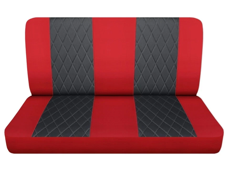 Fits 1982‑1990 Dodge Ram Truck Front Bench Seat Cover Black Diamond Stitch