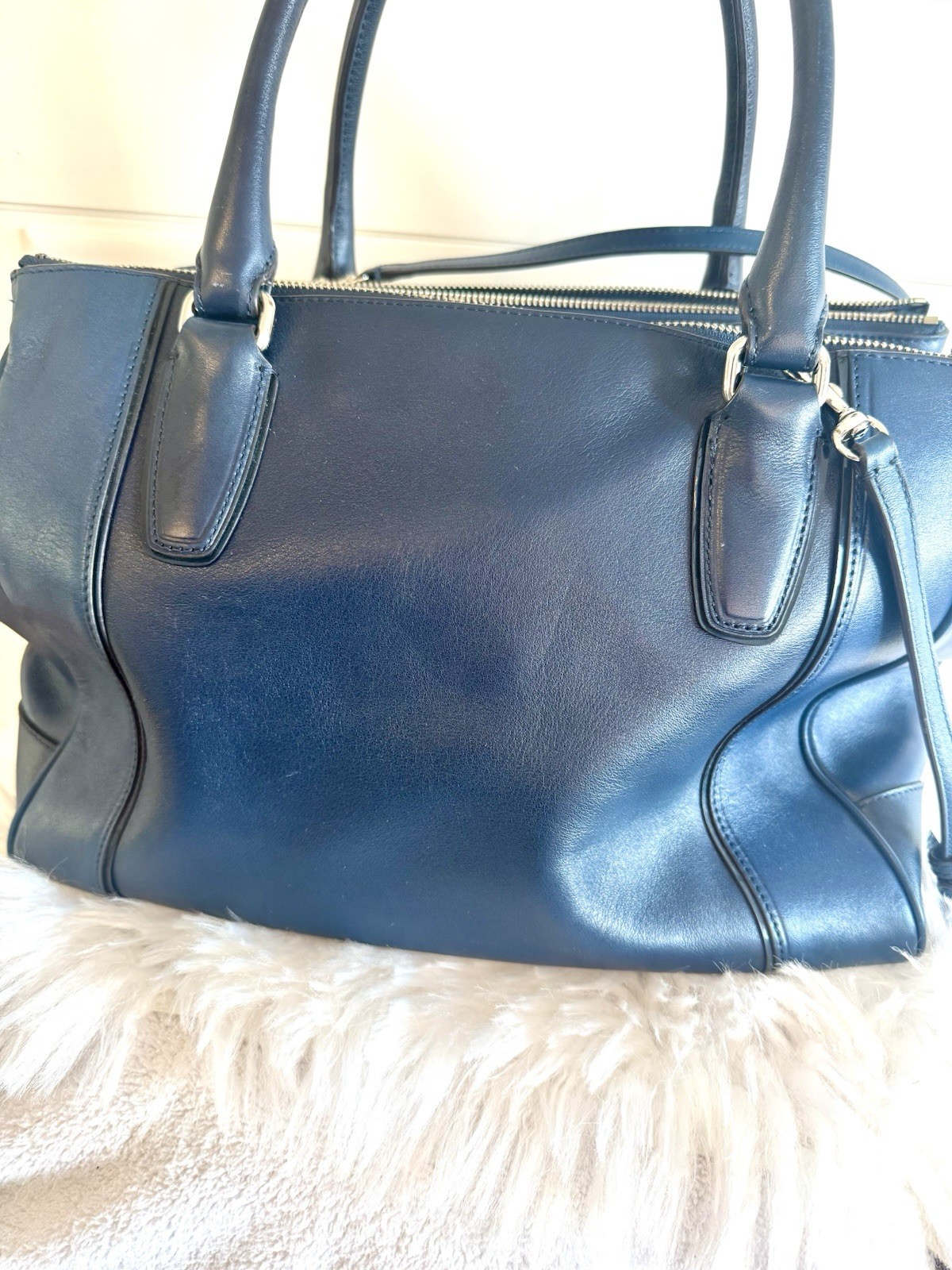 Coach Bundle, Blue Python Embossed Leather Handba… - image 4