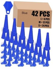 42 Pcs Hydraulic Oil Service Plugs Rubber 3 Sizes Blue