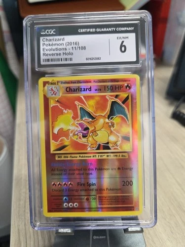 Pokémon Charizard (2016) Evolutions TCG - 11/108 Holo CGC 6 NM/Mint