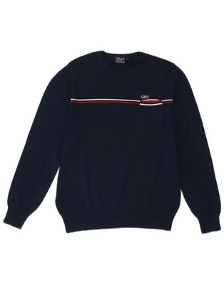 Gian Marco Venturi Damen Pullover Pulli Rundhals UK 14 Medium Navy Blau AP10