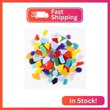 1 LB Mini Irregular Enamal Mosaic Glass Tiles for Crafts Bulk Mosaic Supplies, R
