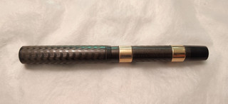 VINTAGE Waterman Ideal Fountain Pen wave pattern Brown black and gold color.