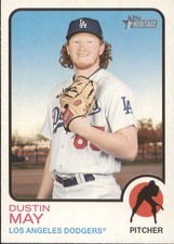 2022 Topps Heritage #35 Dustin May Los Angeles Dodgers