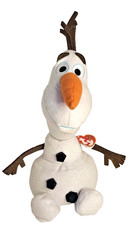 Ty Disney Frozen Sparkly OLAF 2014 Snowman Beanie Buddy 13" Plush