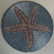 Coastal Collection Ocean Life Starfish 15in Beaded Charger Placemat India