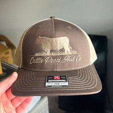 Cattle Prod Hat Co Brown/Beige Mesh Back Adju...