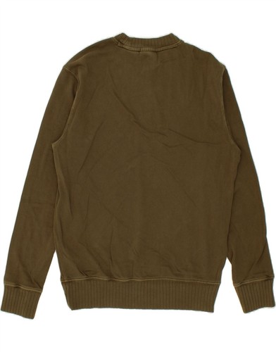 TIMBERLAND Hombres Calce Regular Sudadera Jersey Pequeña Caqui Algodón CQ07 - Imagen 2 de 3